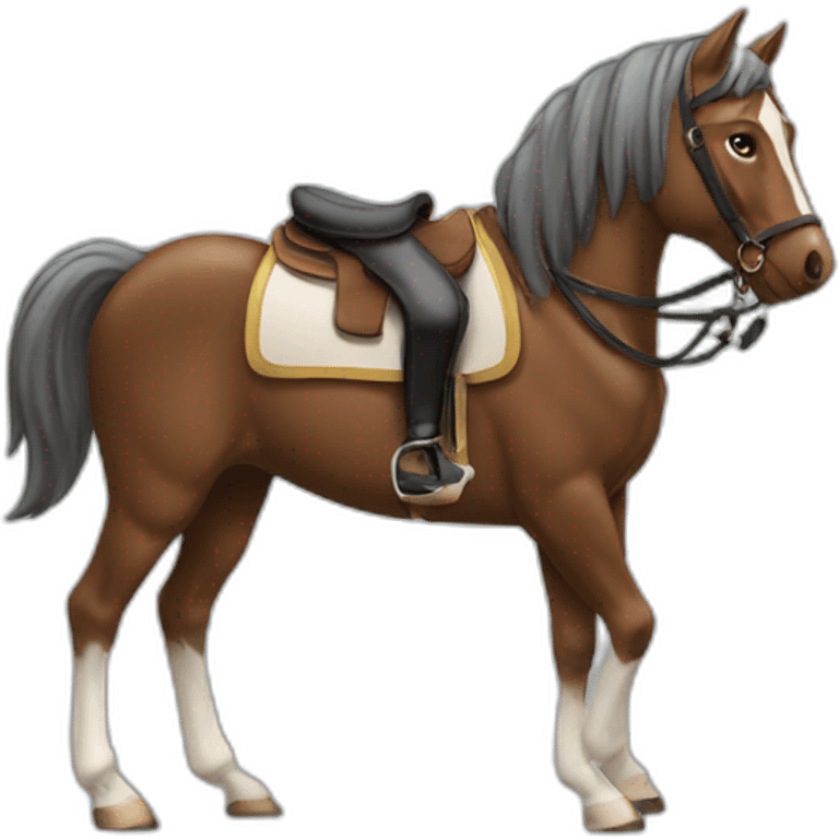 Chat sur cheval emoji