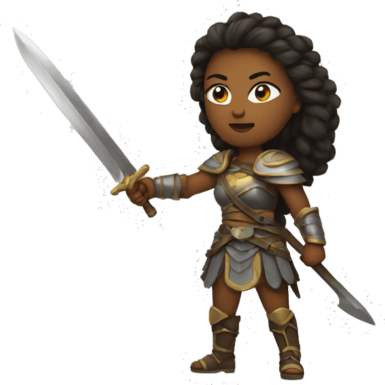 Bratty warrior woman emoji