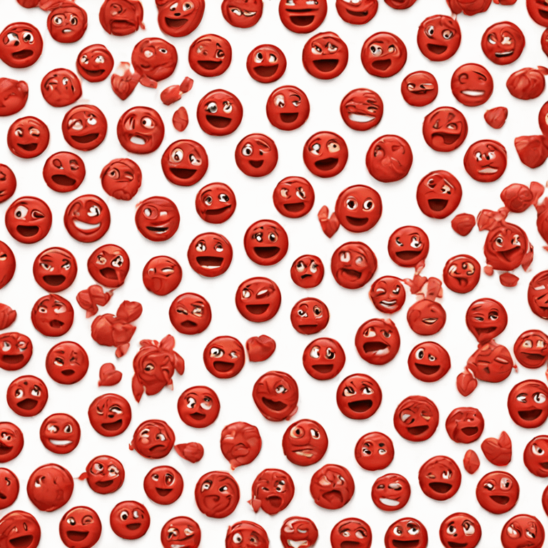 aesthetic red emojis emoji