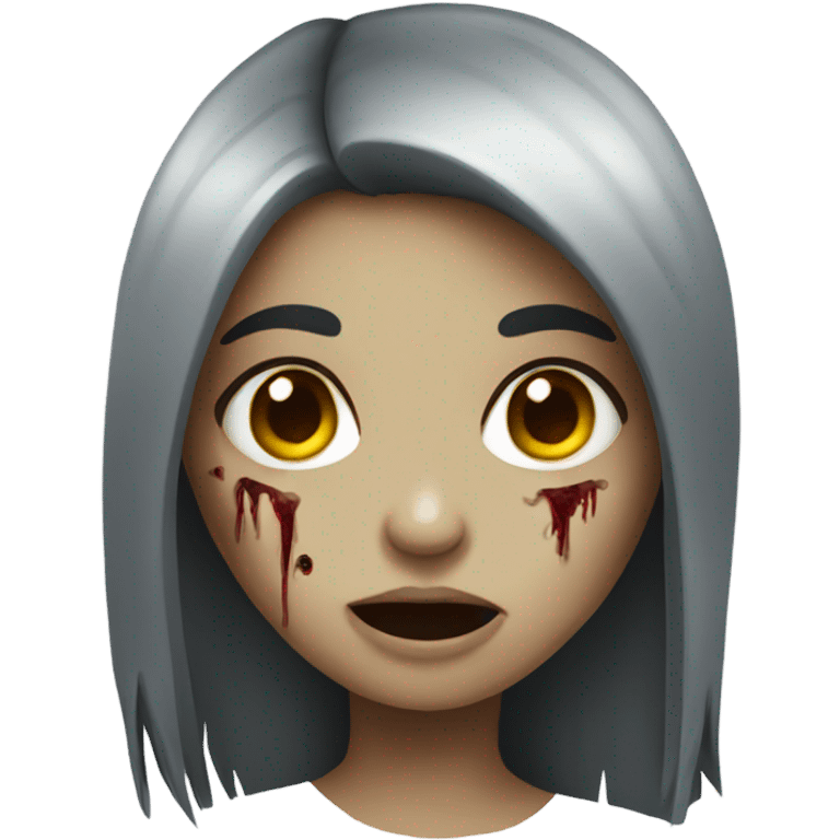 girl zombie with dark hair emoji