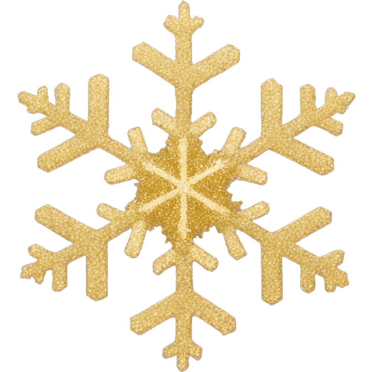 Gold glitter snowflake  emoji