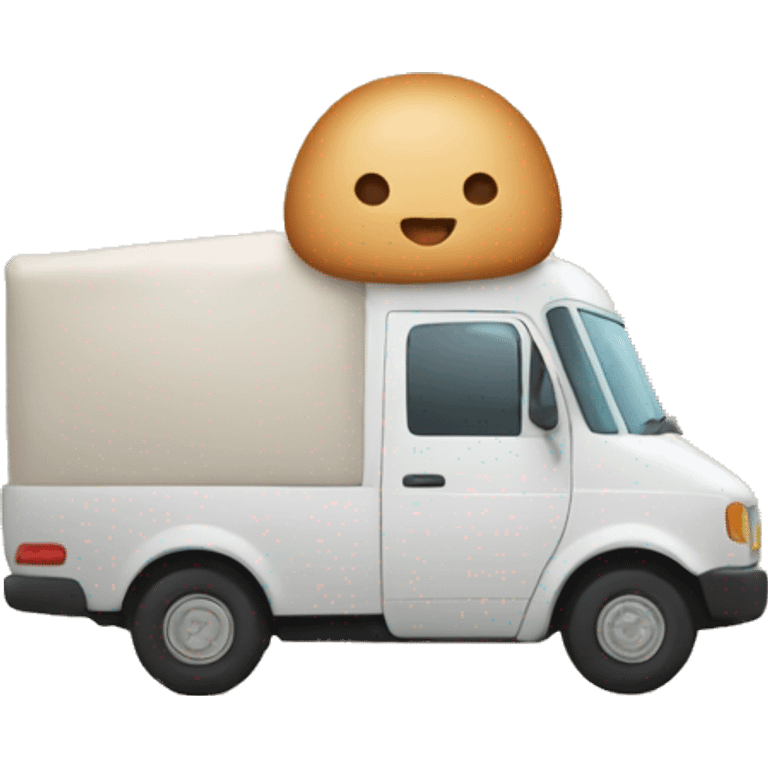 Mochi on the delivery  emoji