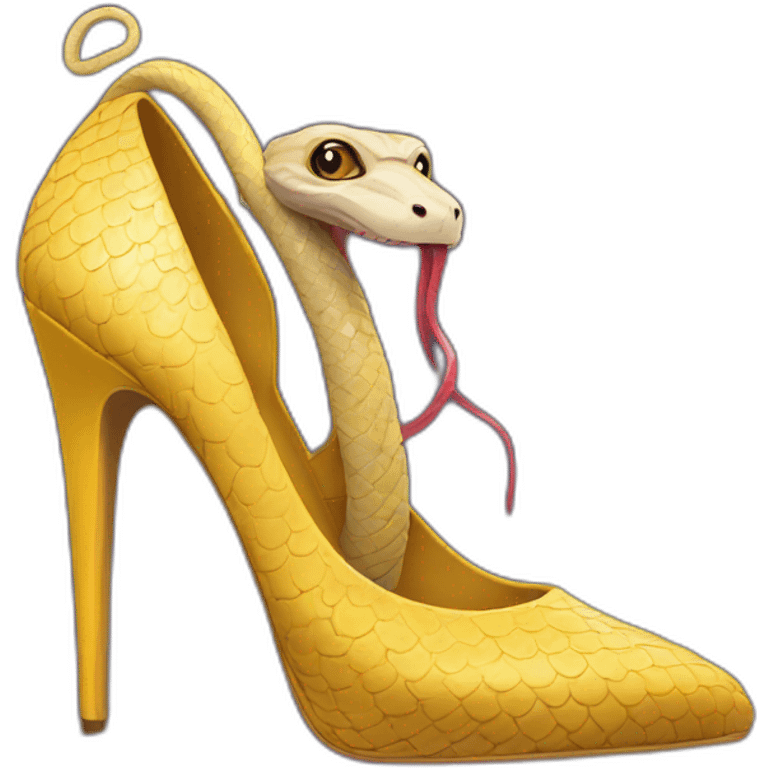 Monkey snake in high heels emoji