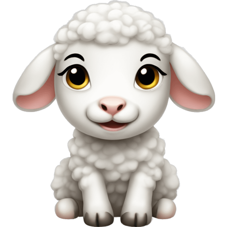 Baby lamb white emoji