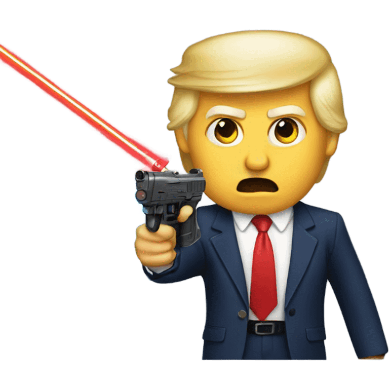 trump with a lazor gun emoji