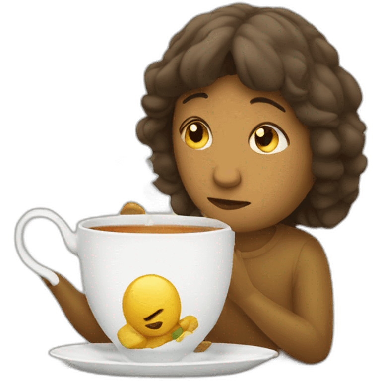 pensive tea emoji