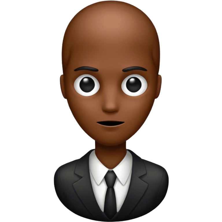 slender man but with brown skin emoji