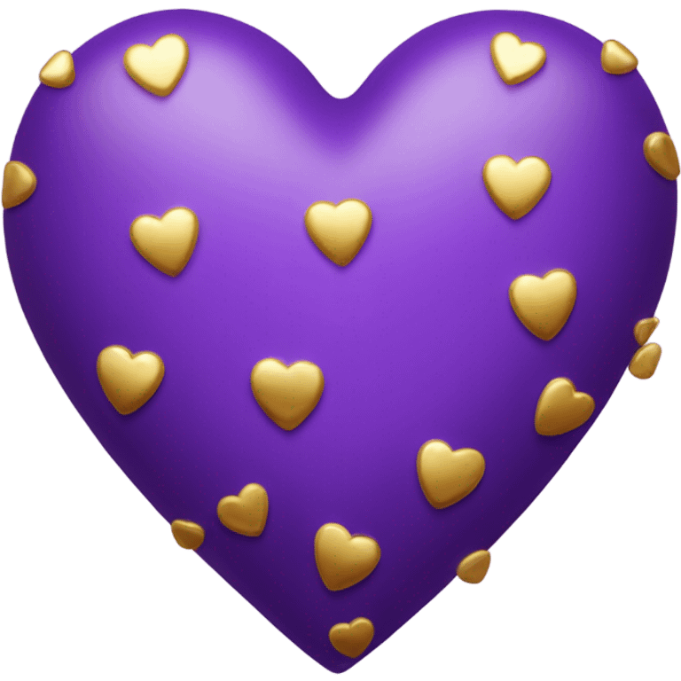 Purple heart with gold specks emoji