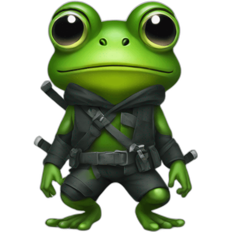 Ninja frog hacker emoji