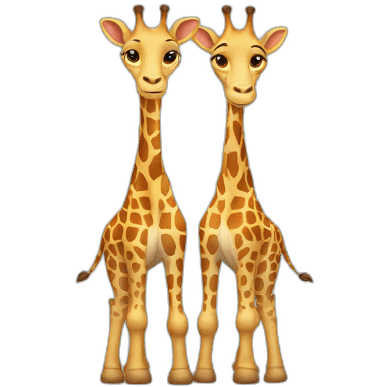 Couple girafe et rhinocéros emoji