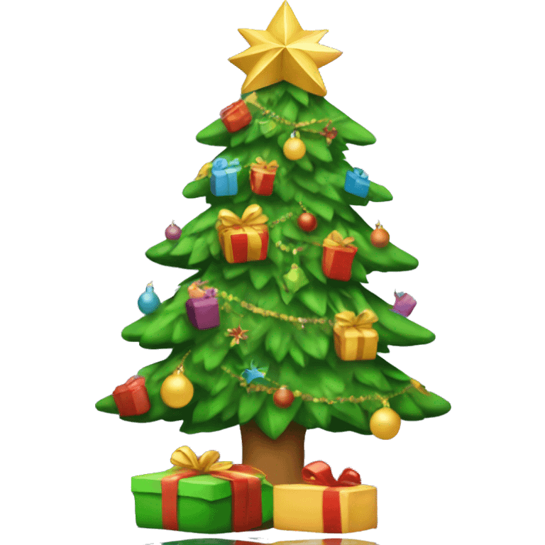 christmas tree with presents  emoji