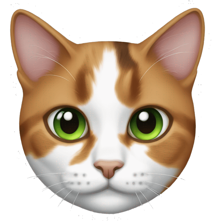 calico cat green eyes emoji