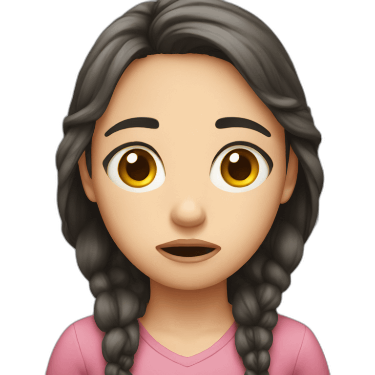 Anxious girl emoji