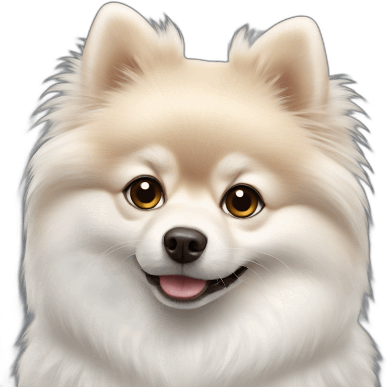 white pomeranian emoji