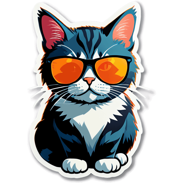 Cat with sunglasses emoji