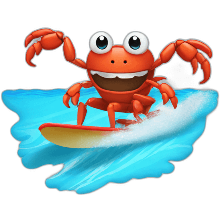 Crabs waterskiing emoji