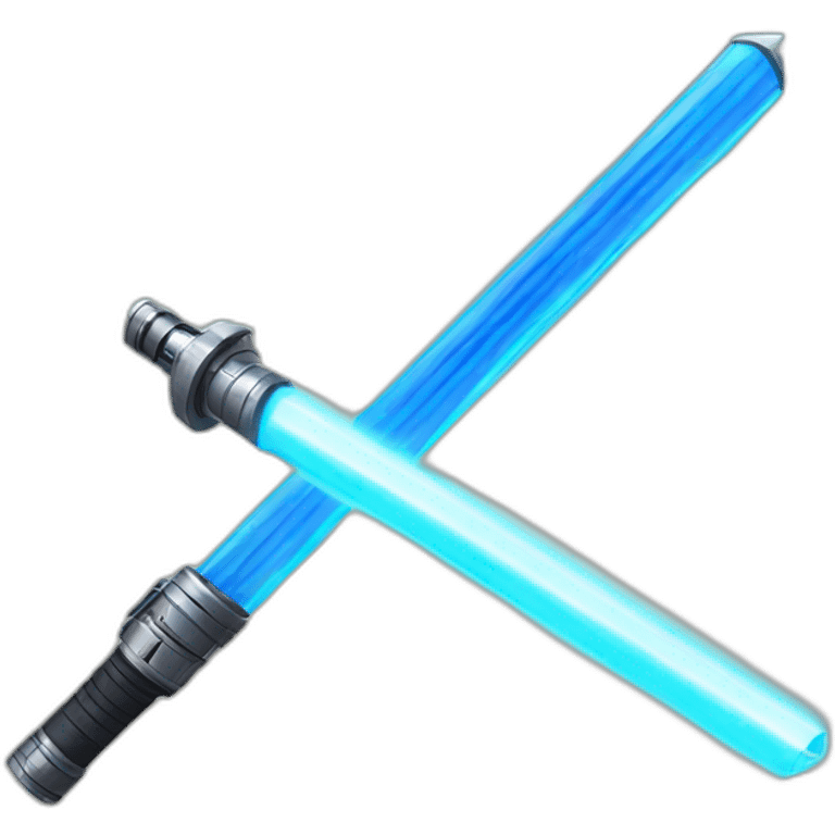 Blue lightsaber emoji