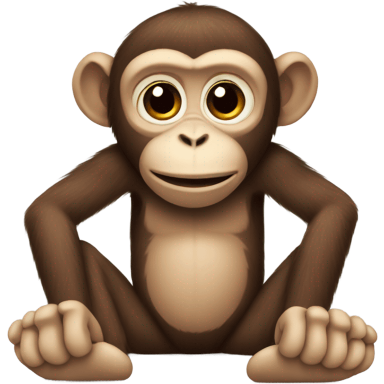 Monkey with toes emoji