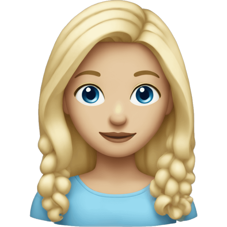 blue-eyed blonde girl emoji