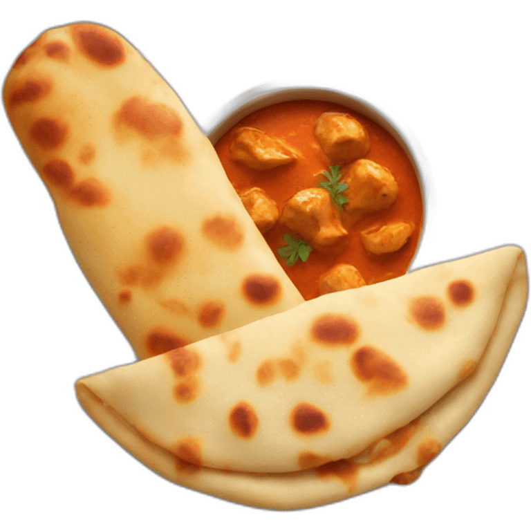 Butter chicken and naan emoji