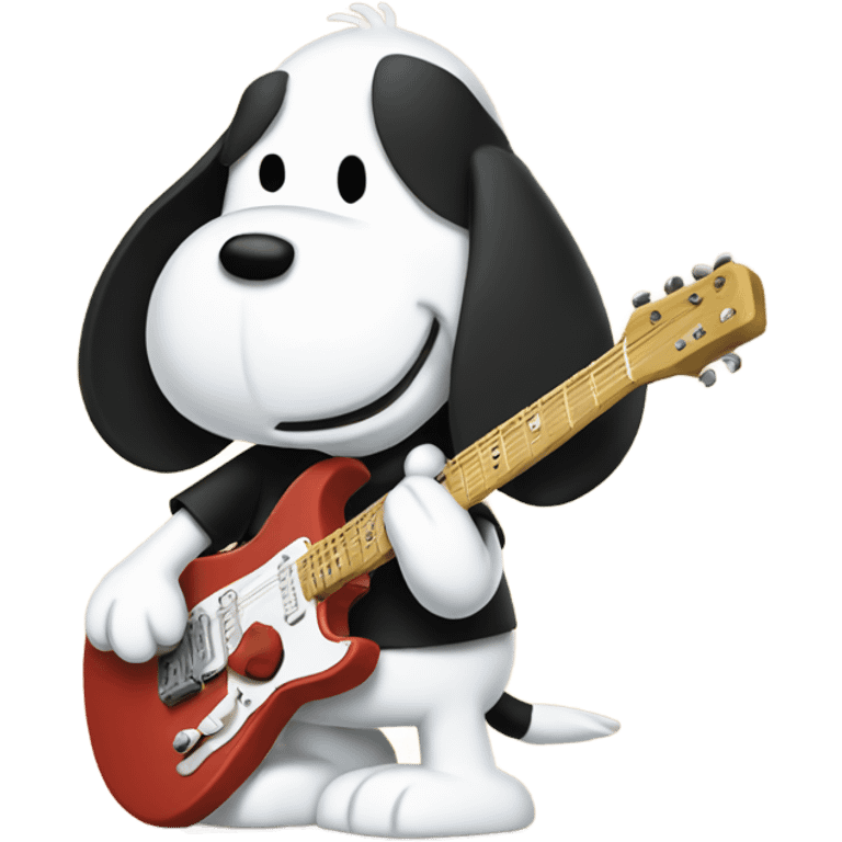 snoopy shredding guitar emoji