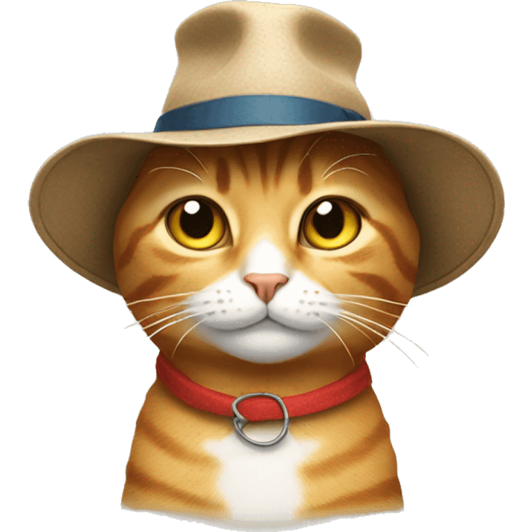 Cat wearing hat emoji