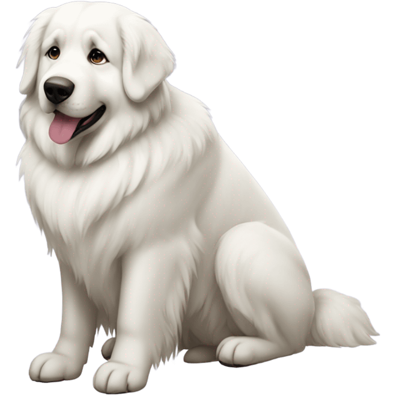 Great Pyrenees dog Sitting down emoji