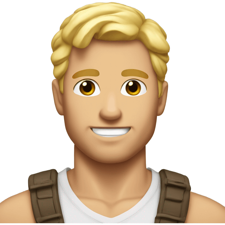 blonde hunk michael emoji