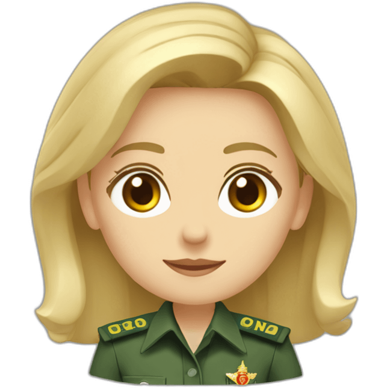 Mujer rubia coleta guardia civil emoji