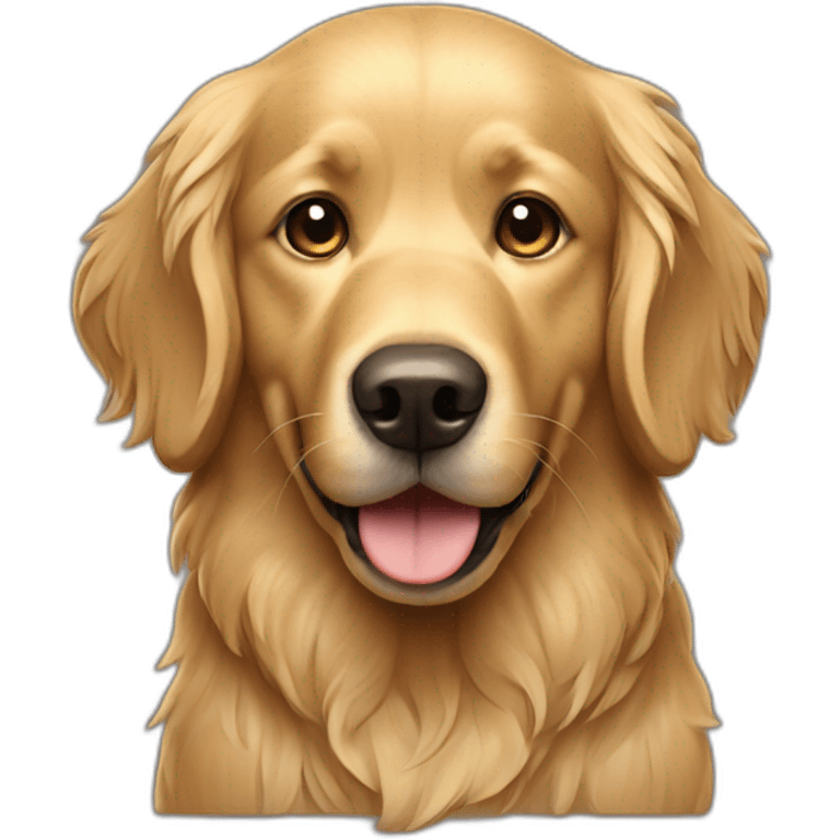 Muddy golden retriever emoji