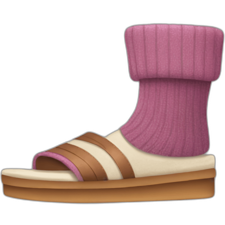 sandal with socks emoji