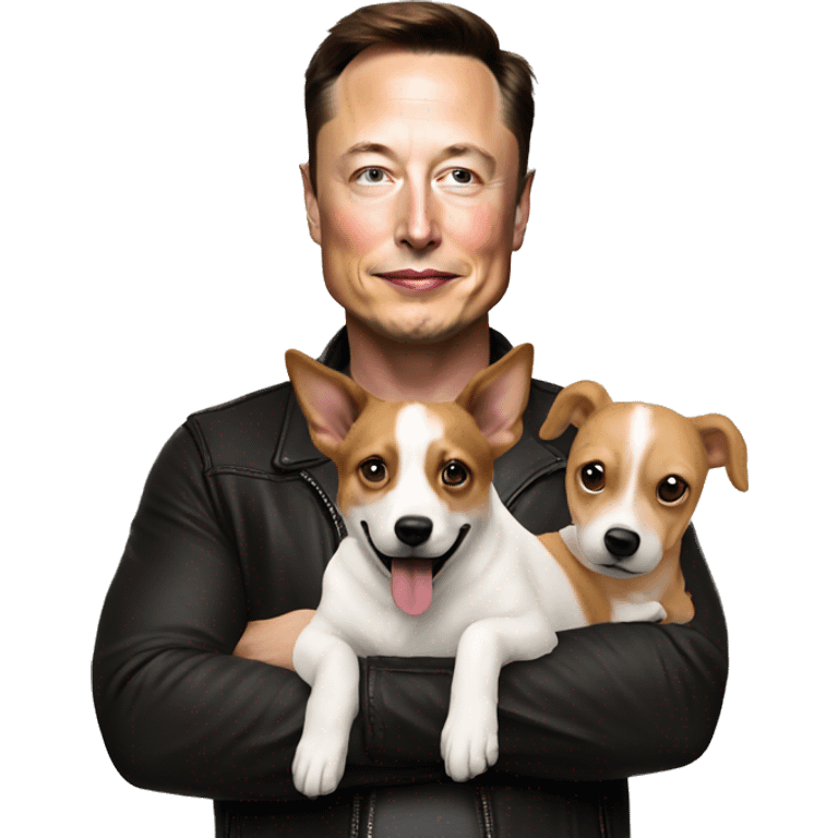 elon musk with dog emoji