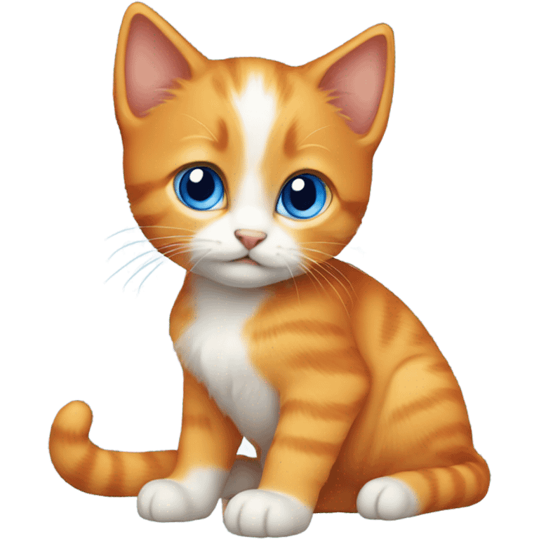 Small orange kitten with blue eyes emoji