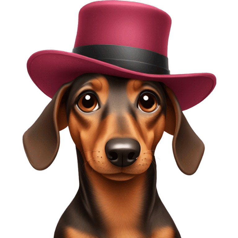 Dachshund with a hat  emoji