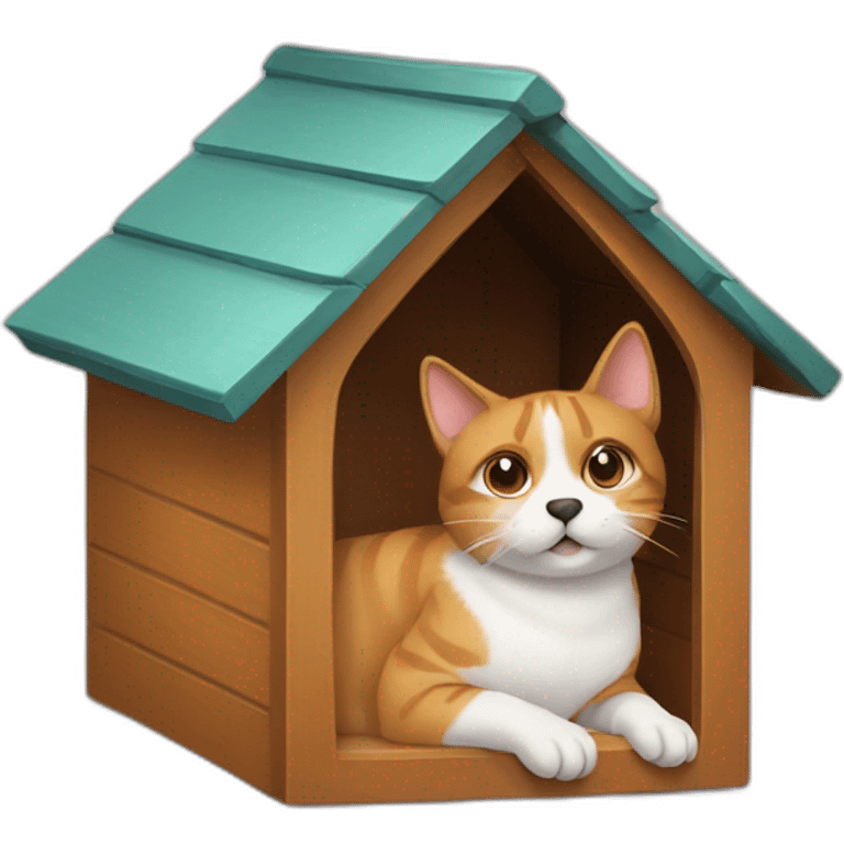 cat in dog house emoji