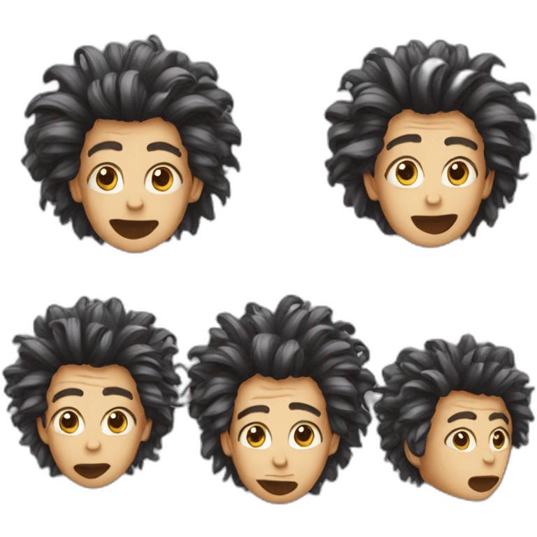 Crazy hair emoji