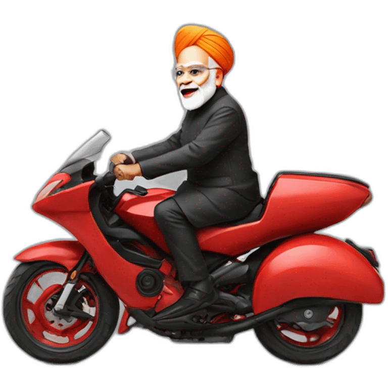 Modi ji riding supra emoji