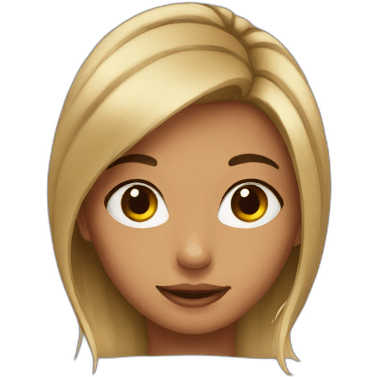 Girl with oil on her hair  emoji