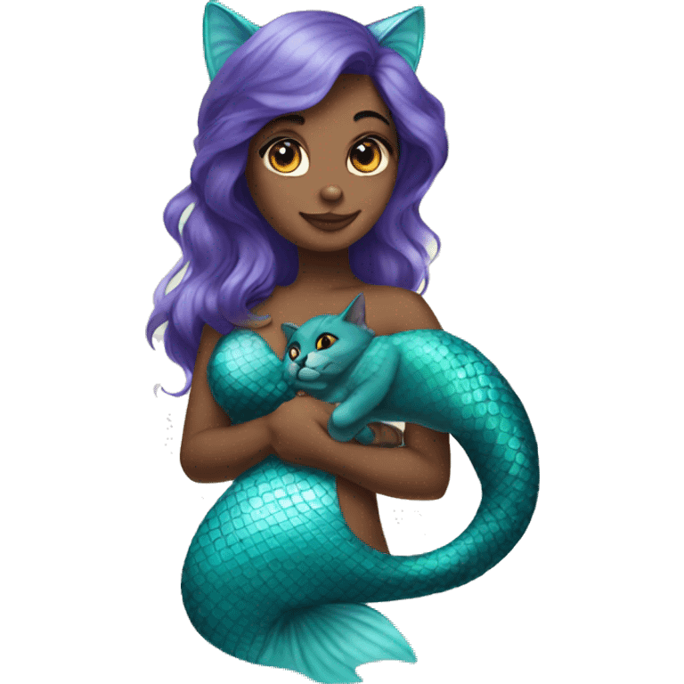 A mermaid who is a cat emoji