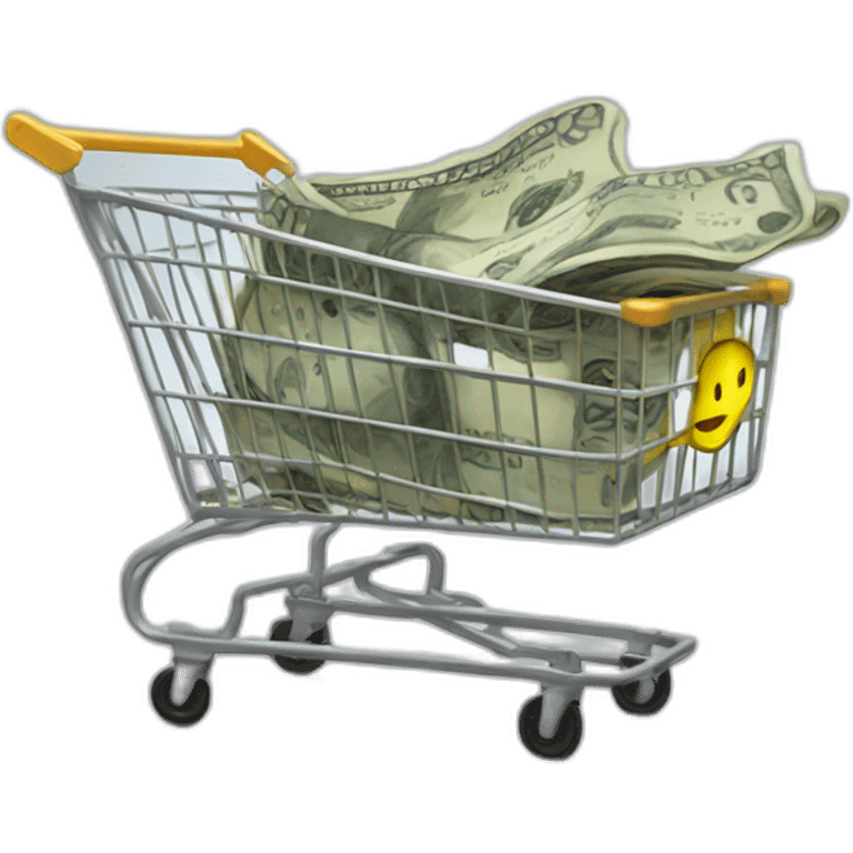 Money in a cart emoji