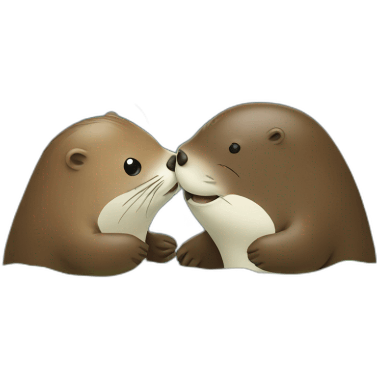 beaver and whale hugging emoji