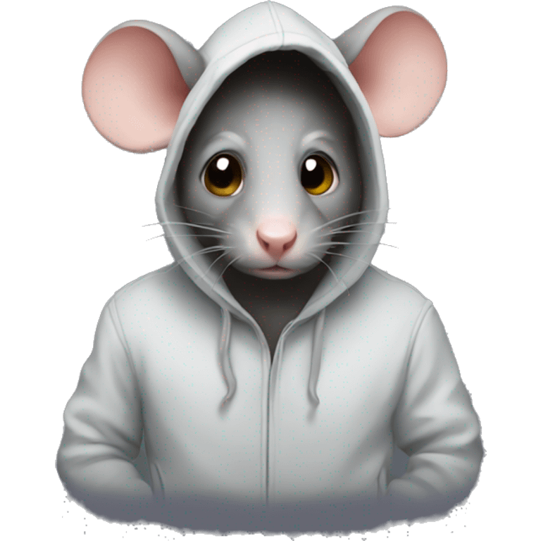 a rat wearing a hoodie emoji