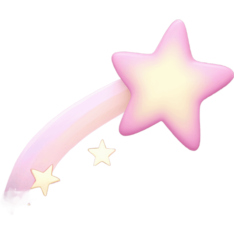 pastel pink shooting star emoji