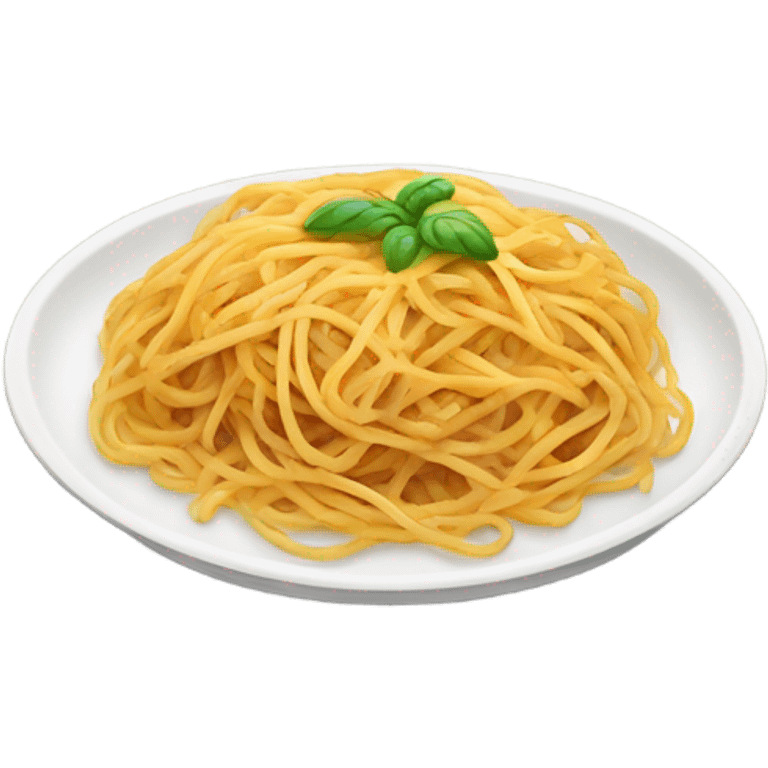 Plate with spaghetti  emoji