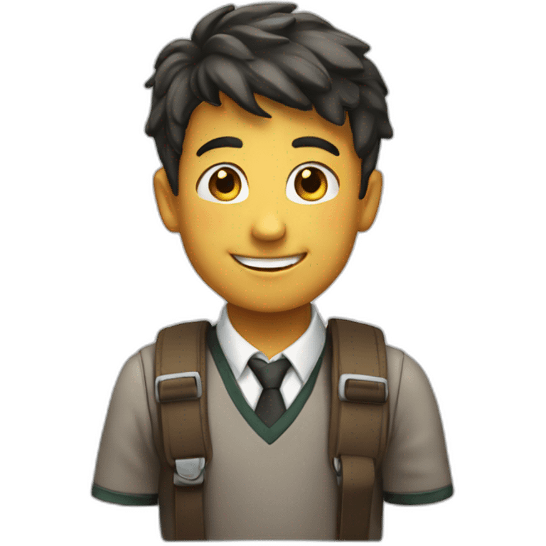 happy schoolboy emoji