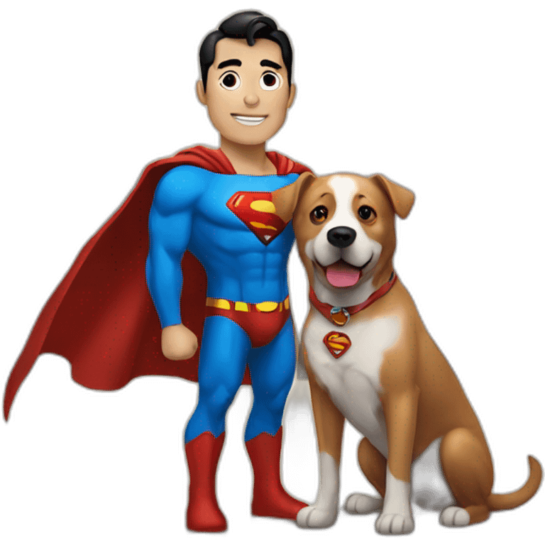 Superman con perro emoji