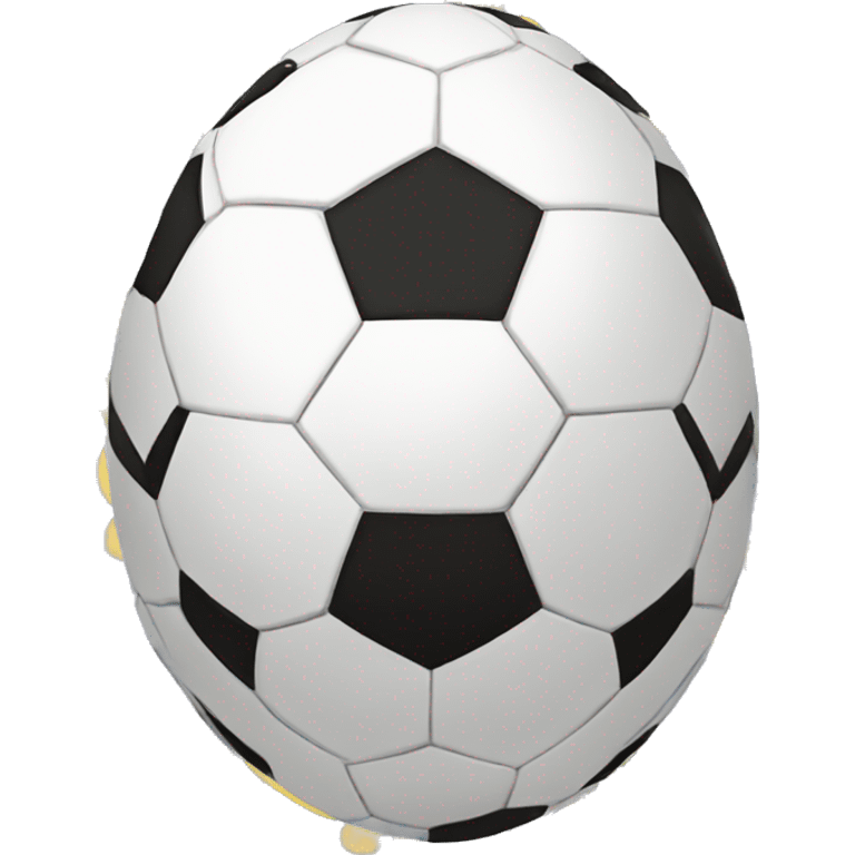 SOCCER BALL IN A EASTER EGG SHAPE emoji