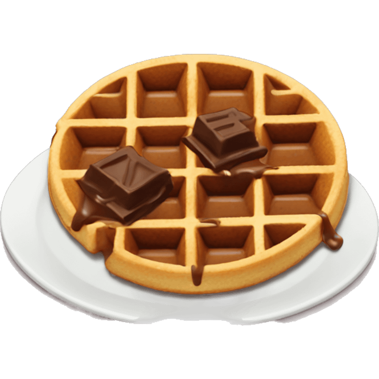 Waffle with chocolate  emoji