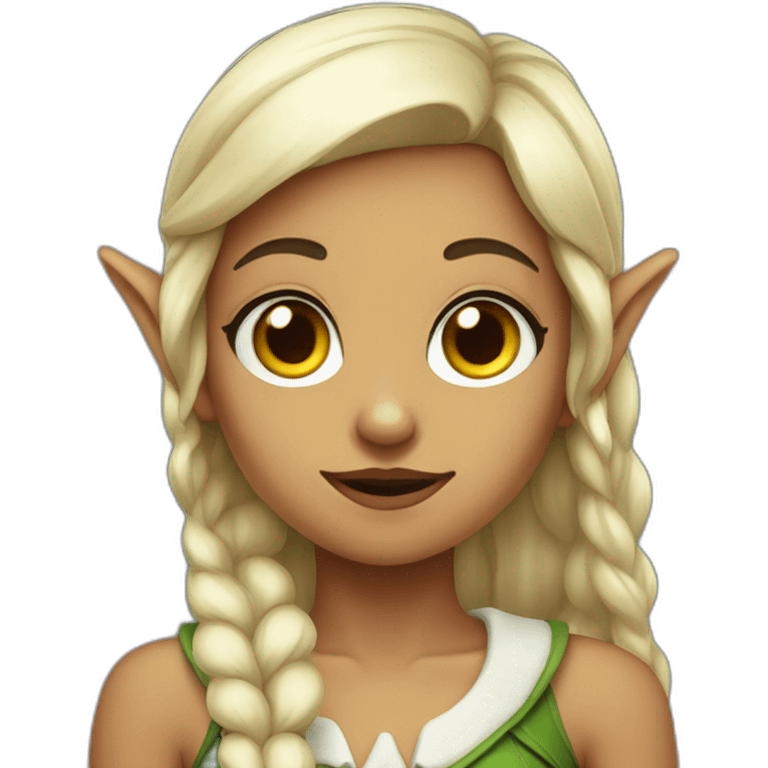 Indifferent elf girl emoji