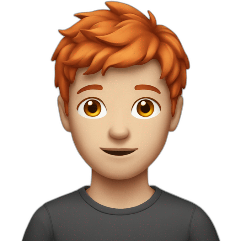 Red hair teenager boy emoji